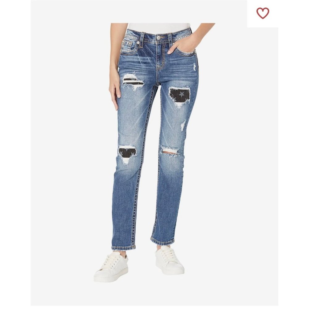 Miss Me  High-Rise Slim Straight Jeans Size 28